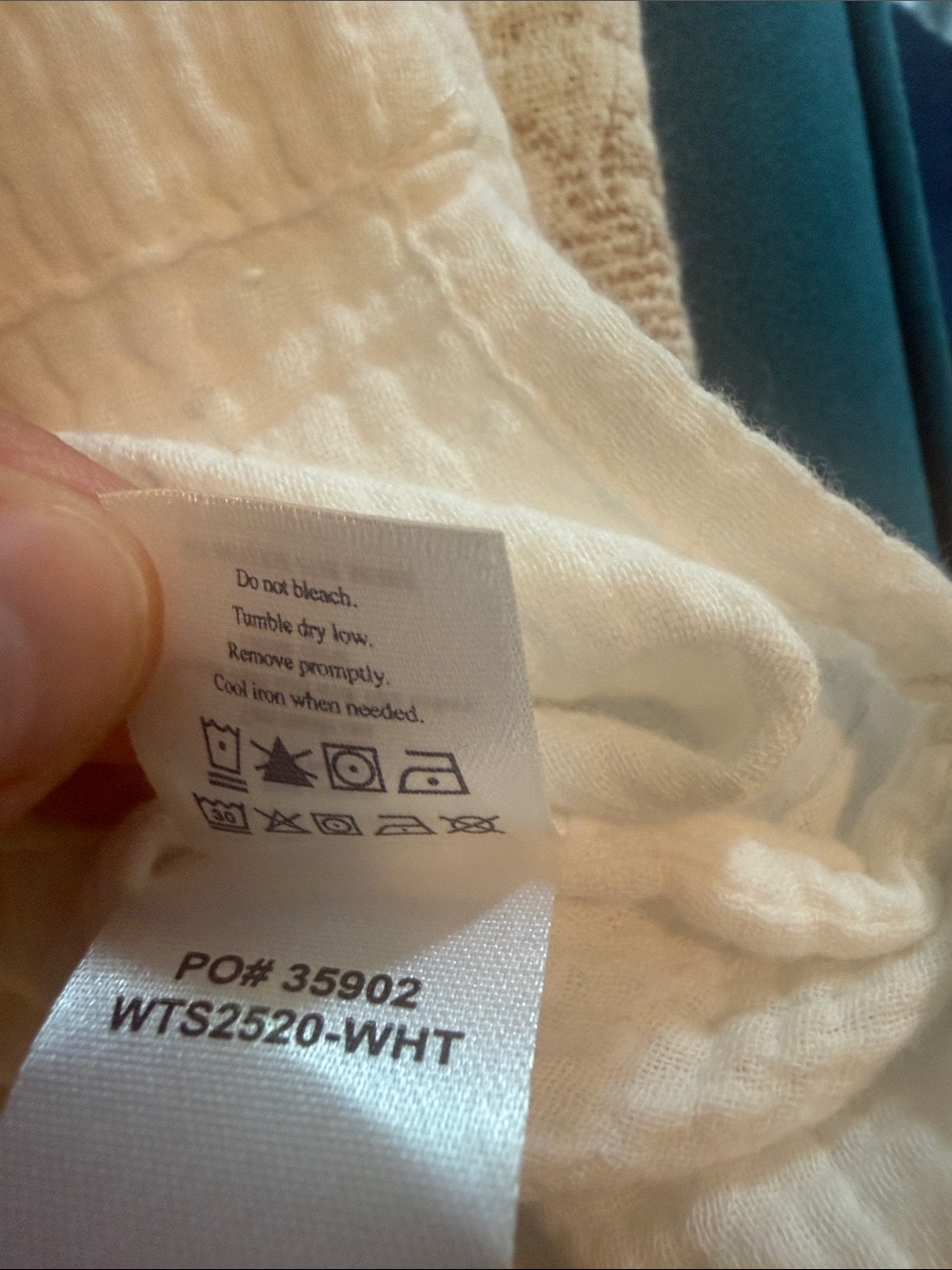 🌊 NEW Faherty Dune 100% Organic Cotton Gauze White V-Neck Popover - Picture 12 of 12